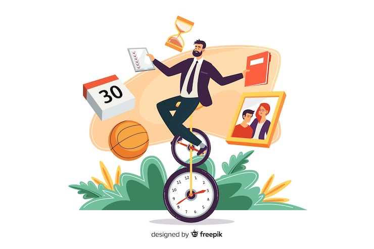 Miễn phí Vector khái niệm quản lý thời gian cho trang đích
