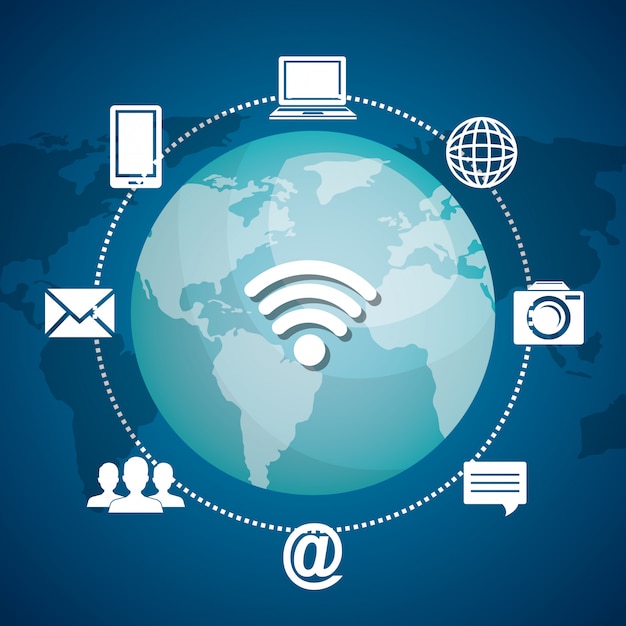 Miễn phí Vector liên lạc qua internet