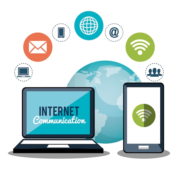 Miễn phí Vector liên lạc qua internet