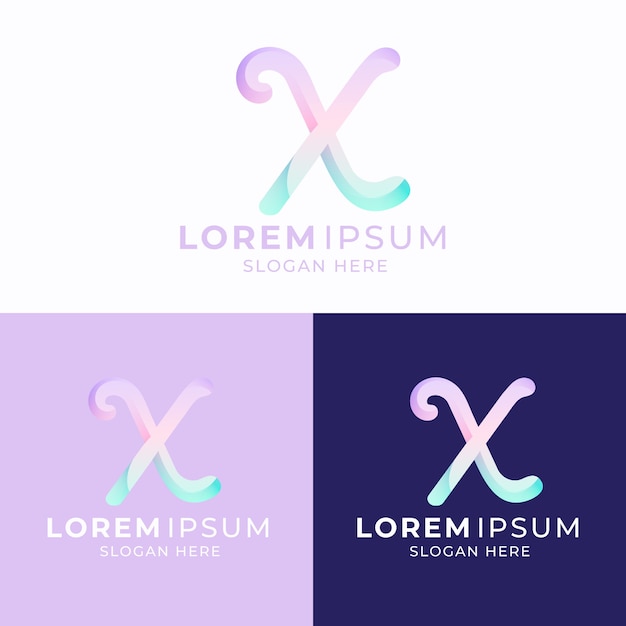 Miễn phí Vector logo chữ x gradient