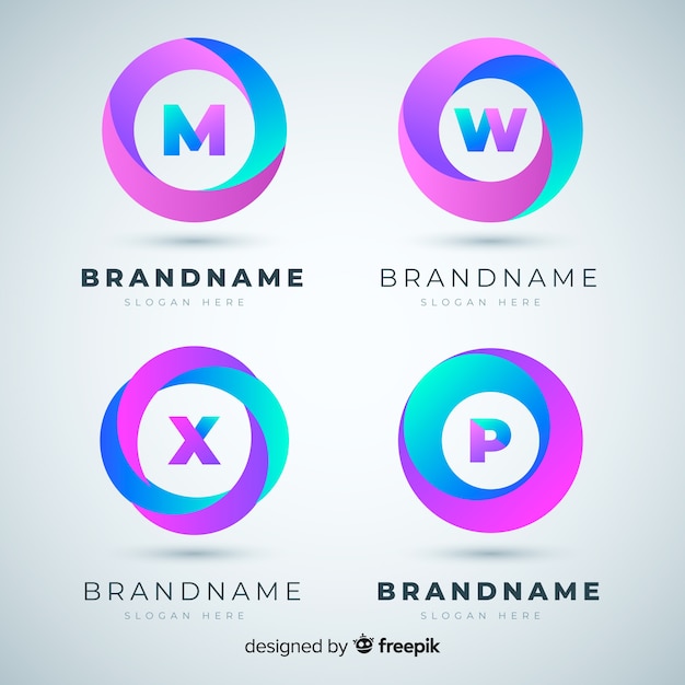 Miễn phí Vector logo công nghệ gradient