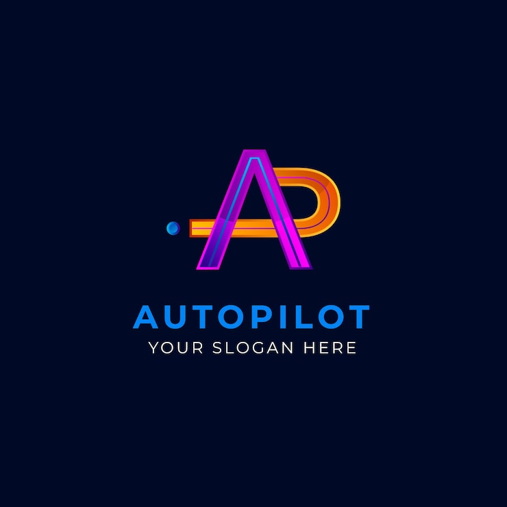 Miễn phí Vector logo monogram gradient ap