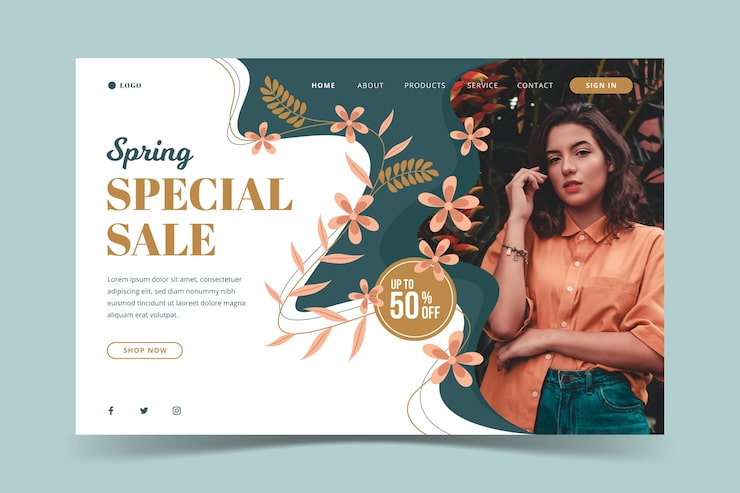 Miễn phí Vector mẫu bán hàng mùa xuân trên mạng xã hội
