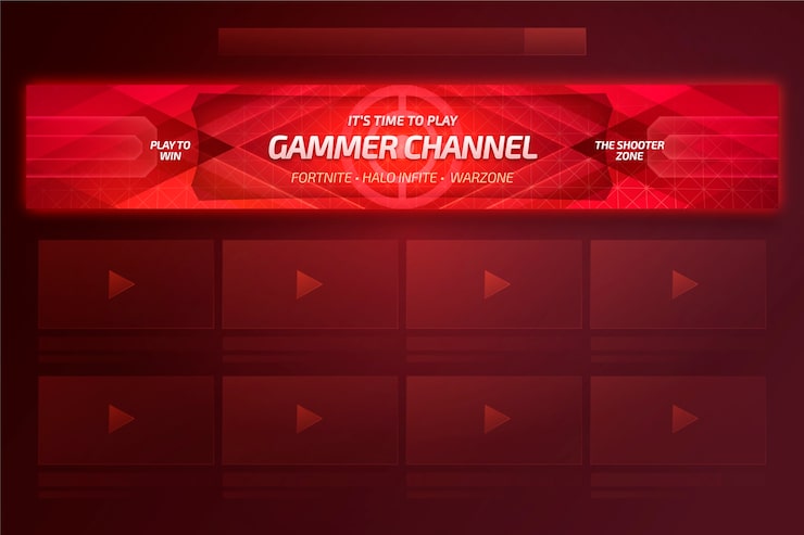 Miễn phí Vector mẫu banner kênh youtube