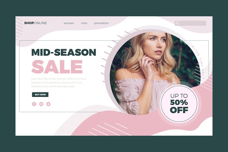 Miễn phí Vector mẫu giảm giá thời trang