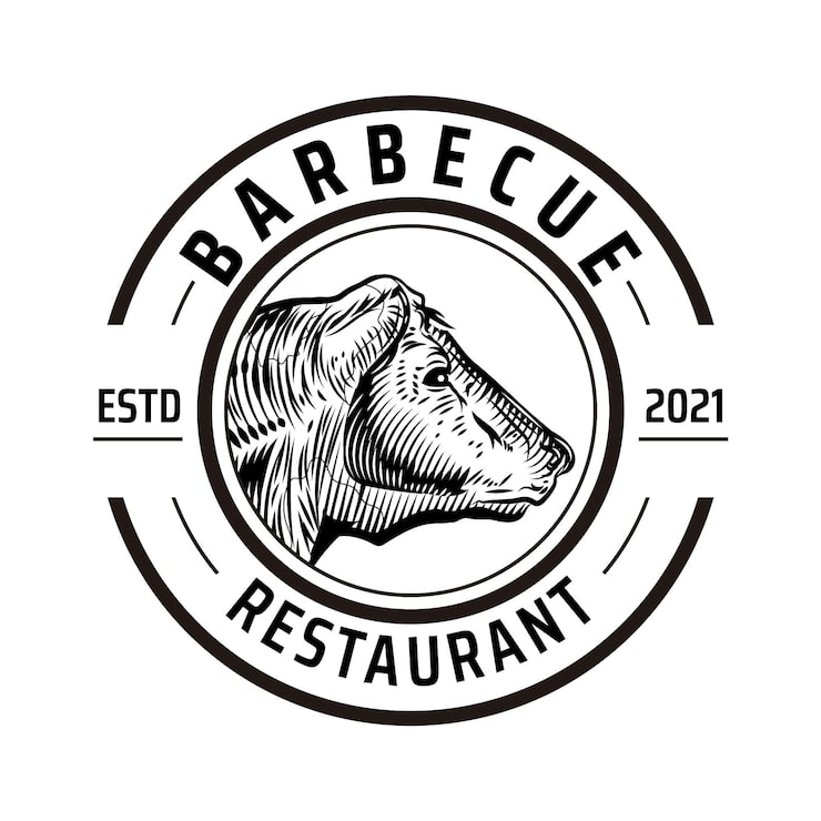 Miễn phí Vector mẫu logo barbecue sáng tạo