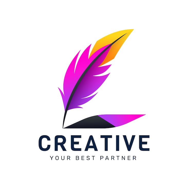 Miễn phí Vector mẫu logo bút lông ngỗng
