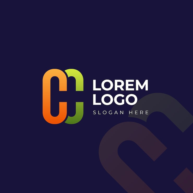 Miễn phí Vector mẫu logo cc gradient