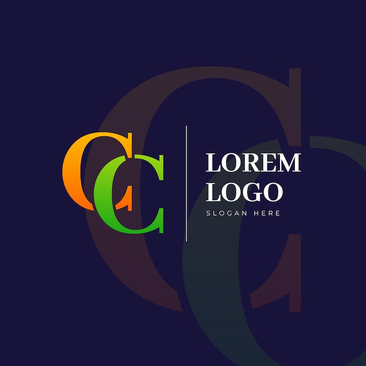 Miễn phí Vector mẫu logo cc gradient