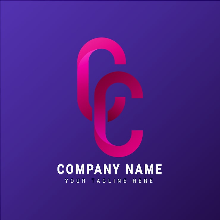 Miễn phí Vector mẫu logo cc gradient