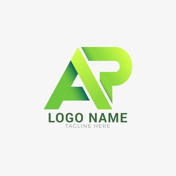 Miễn phí Vector mẫu logo gradient ap monogram