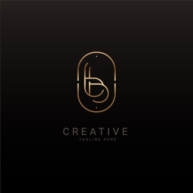 Miễn phí Vector mẫu logo gradient bb
