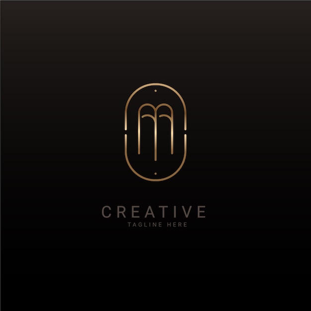 Miễn phí Vector mẫu logo gradient mm