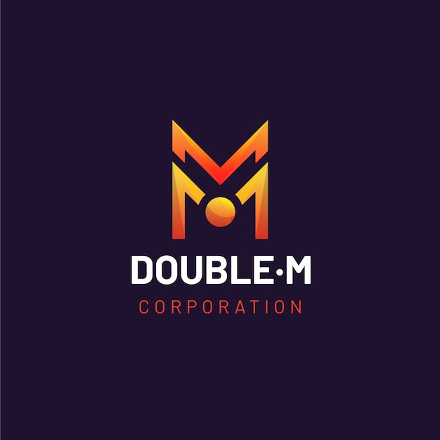 Miễn phí Vector mẫu logo gradient mm