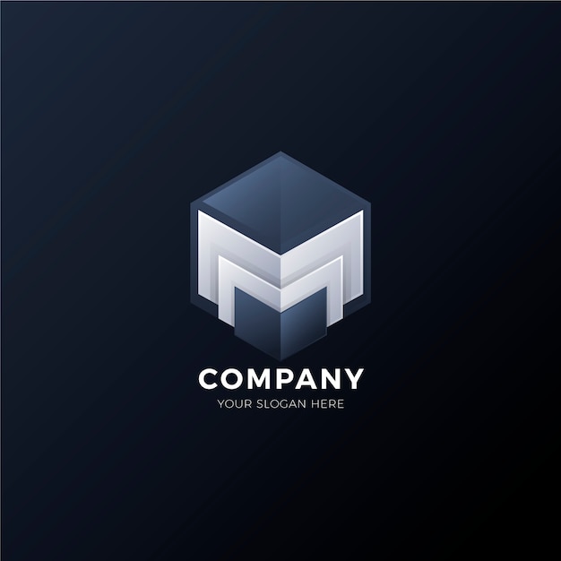 Miễn phí Vector mẫu logo gradient mm