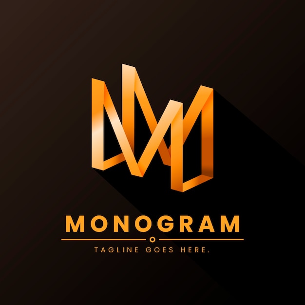 Miễn phí Vector mẫu logo gradient mm