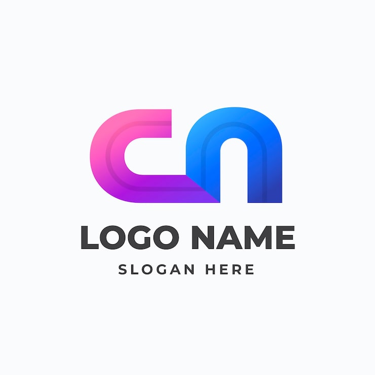 Miễn phí Vector mẫu logo gradient nc hoặc cn