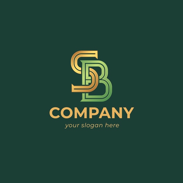 Miễn phí Vector mẫu logo gradient sb