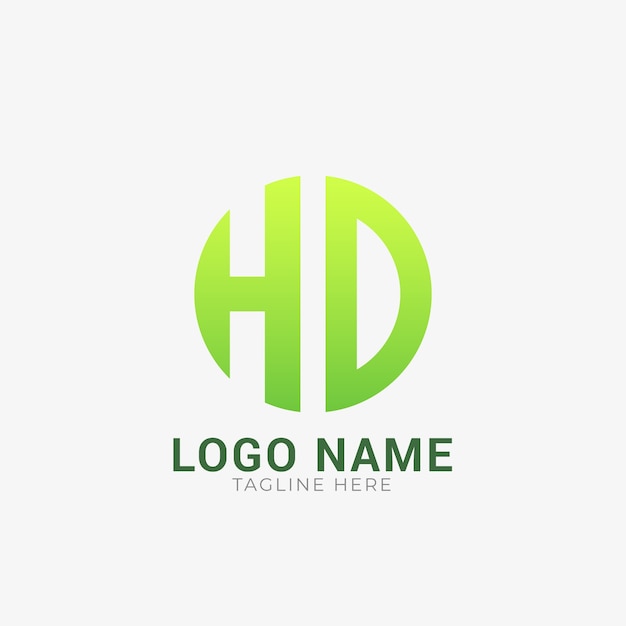 Miễn phí Vector mẫu logo monogram hd gradient
