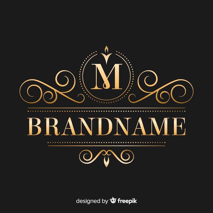 Miễn phí Vector mẫu logo thanh lịch màu vàng kim