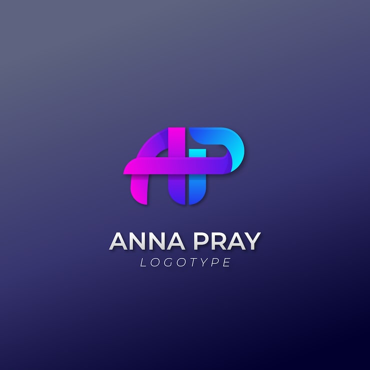 Miễn phí Vector mẫu thiết kế logo chữ lồng ap hiệu ứng gradient