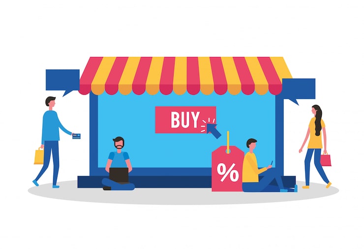 Miễn phí Vector mọi người mua hàng trực tuyến