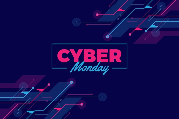 Miễn phí Vector nền cyber monday công nghệ phẳng