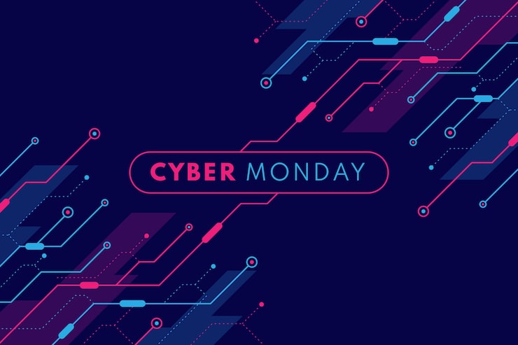 Miễn phí Vector nền cyber monday công nghệ phẳng