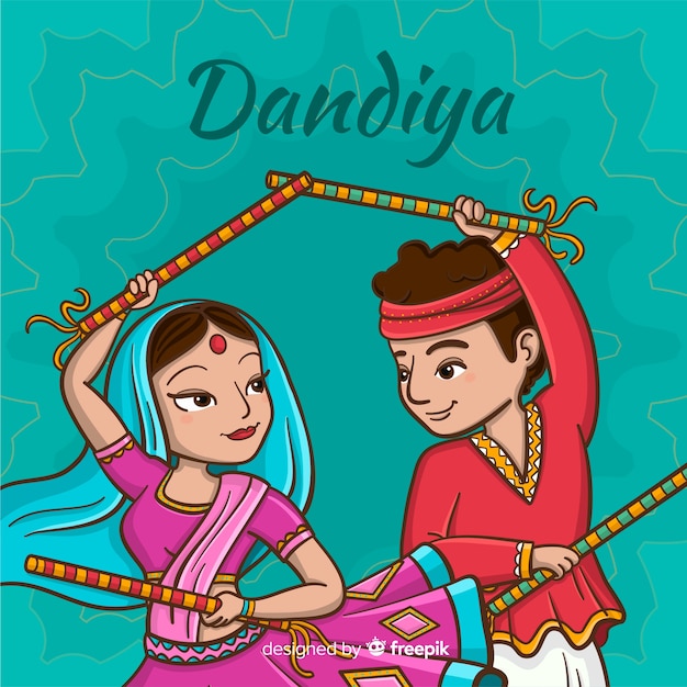 Miễn phí Vector nền đêm hội dandiya