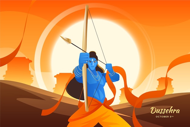 Miễn phí Vector nền dussehra gradient