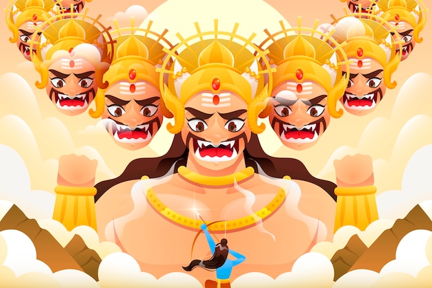 Miễn phí Vector nền dussehra gradient