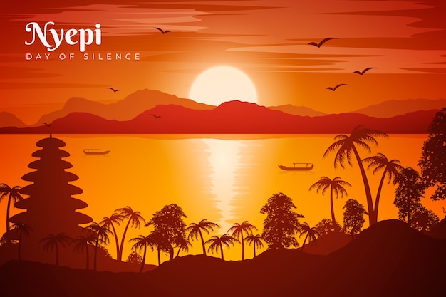 Miễn phí Vector nền gradient nyepi