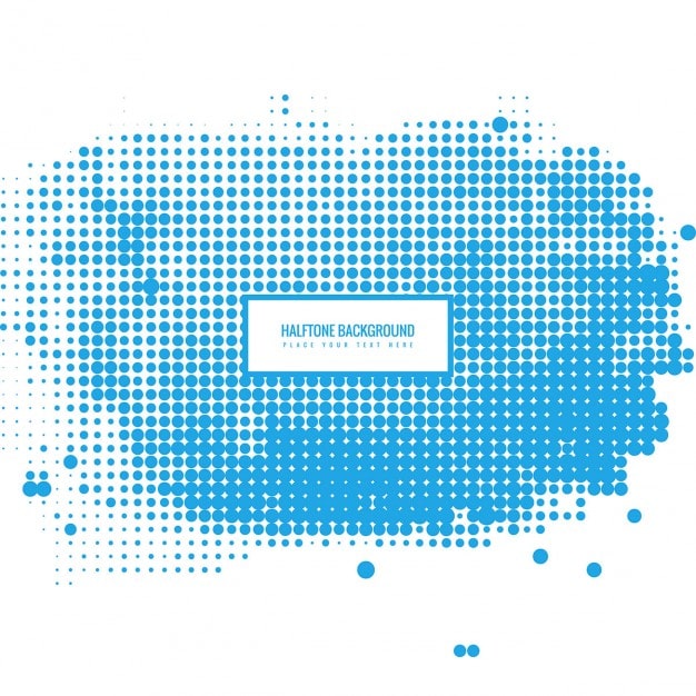 Miễn phí Vector nền halftone màu xanh dương