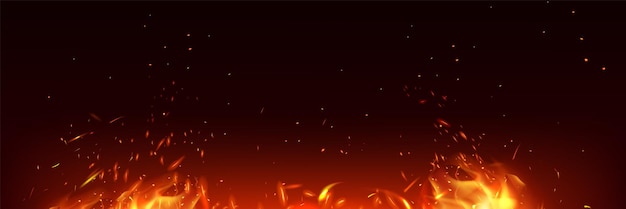 Miễn phí Vector nền hiệu ứng tia lửa lửa đỏ bỏng lấp lánh