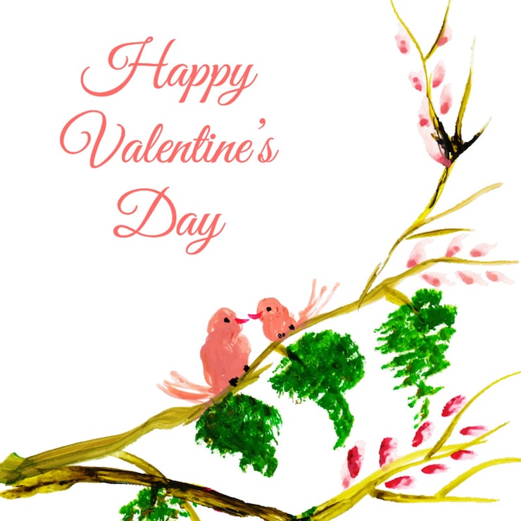 Miễn phí Vector nền hoa valentine màu nước