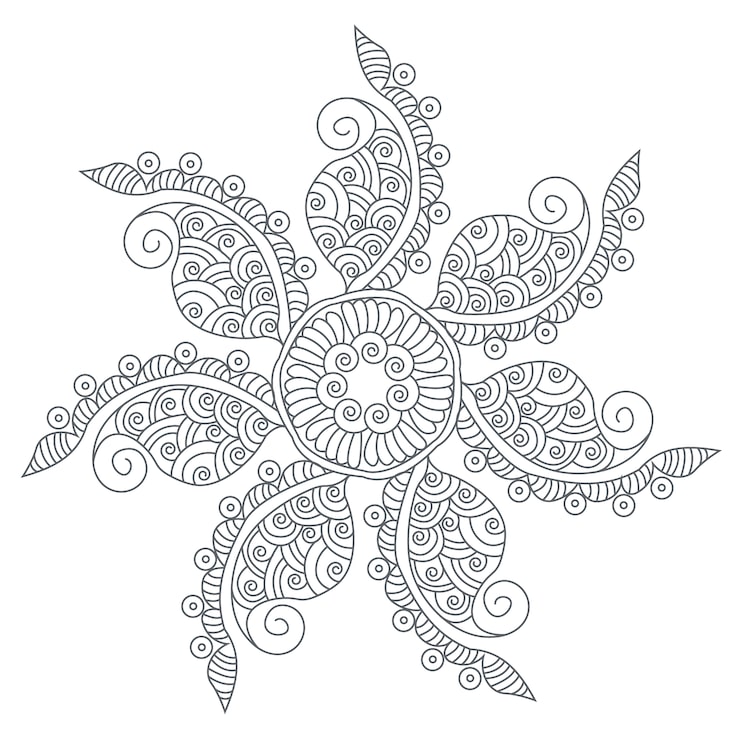 Miễn phí Vector nền mandala hoa