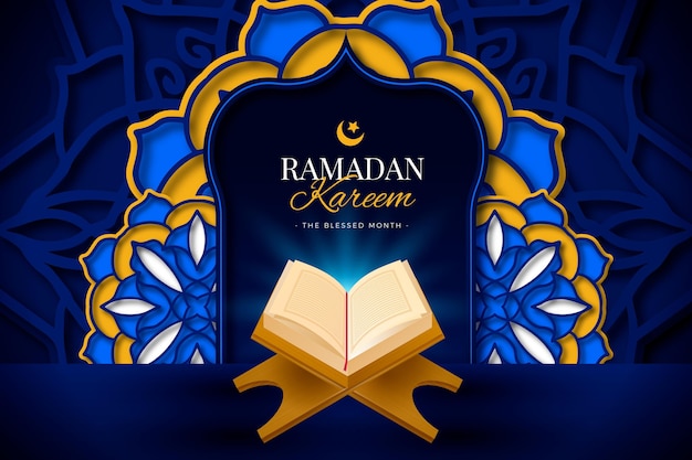 Miễn phí Vector nền ramadan kareem chân thực