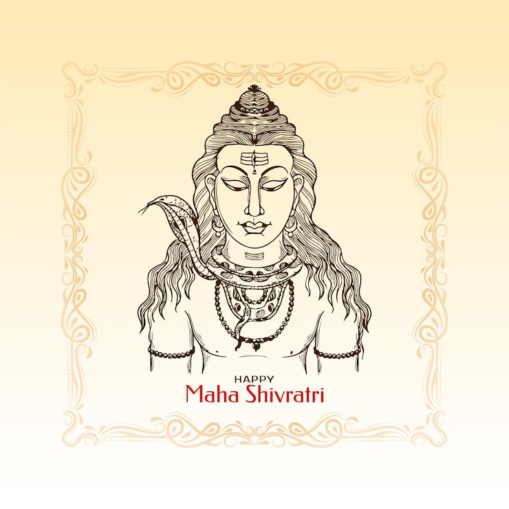 Miễn phí Vector nền văn hóa lễ hội ấn độ maha shivratri vui vẻ của chúa shiva