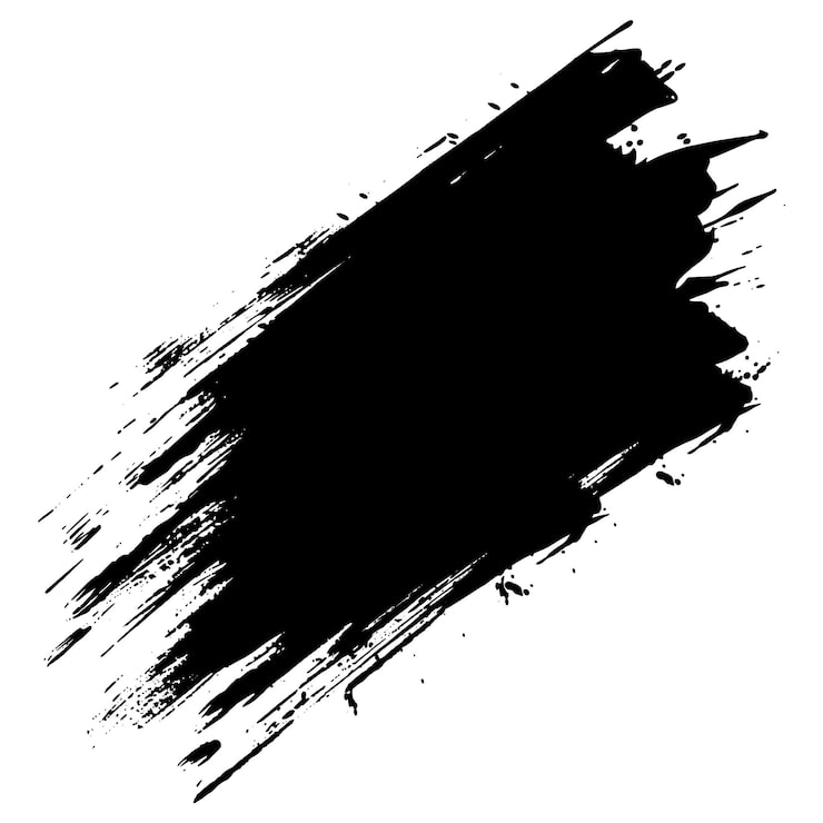Miễn phí Vector nét cọ grunge đen hiện đại trên nền trắng