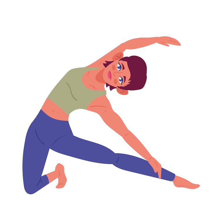 Miễn phí Vector người phụ nữ ở tư thế yoga hình tam giác