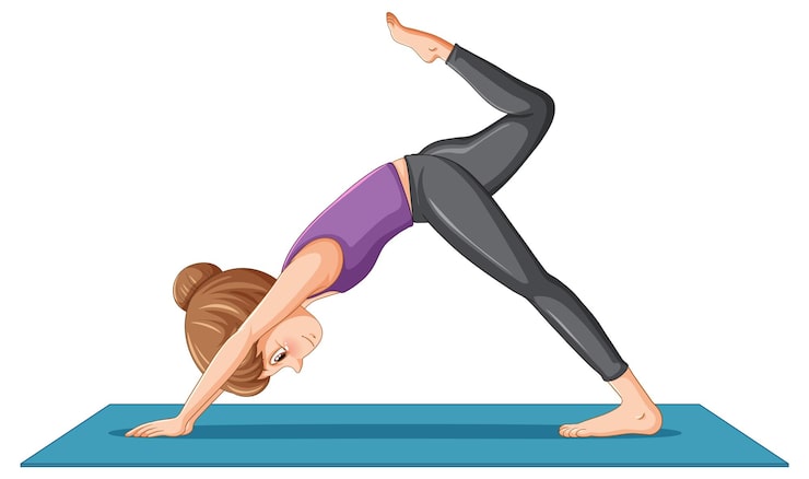 Miễn phí Vector người phụ nữ tập yoga trên thảm