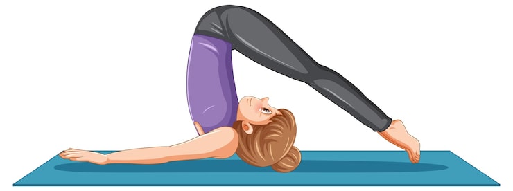 Miễn phí Vector người phụ nữ tập yoga trên thảm