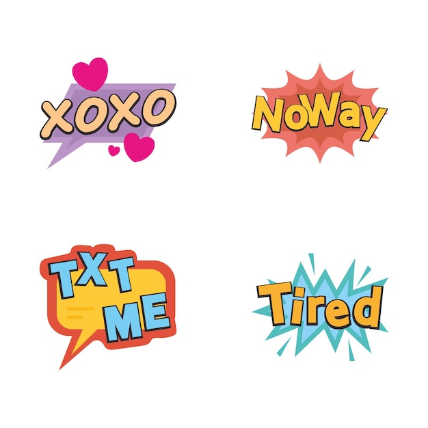 Miễn phí Vector nhãn dán trò chuyện