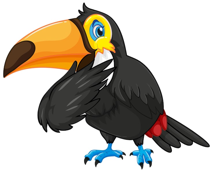 Miễn phí Vector nhân vật hoạt hình chim toucan
