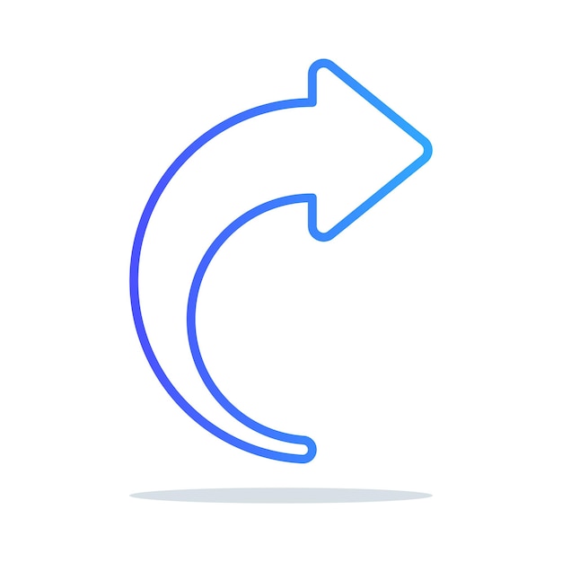 Miễn phí Vector phác thảo gradient mũi tên phải