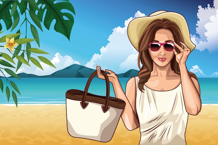 Miễn phí Vector phim hoạt hình thời trang pop art và người phụ nữ xinh đẹp
