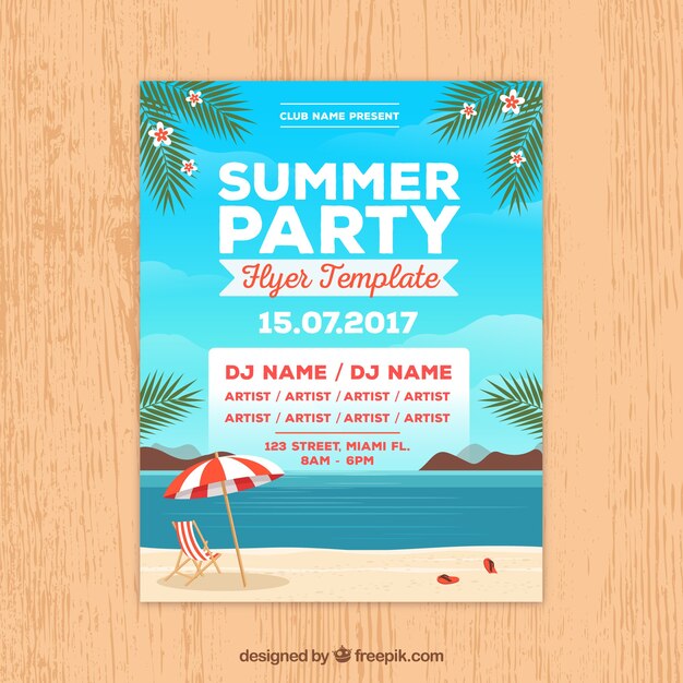 Miễn phí Vector poster tiệc hè