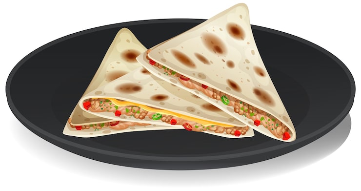 Miễn phí Vector quesadillas mexico ngon trên đĩa