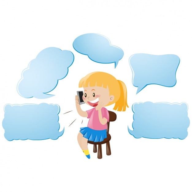 Miễn phí Vector thiết kế cô gái trên điện thoại