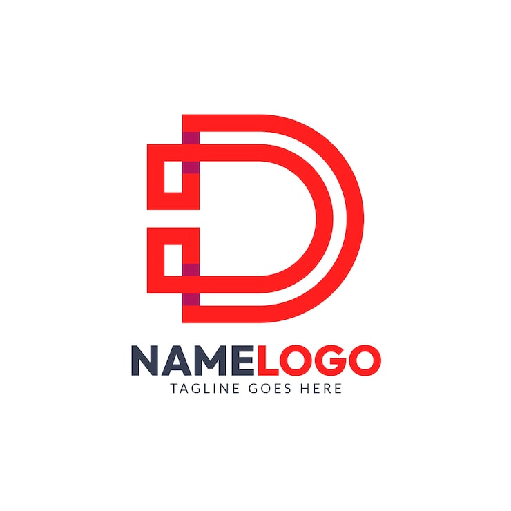 Miễn phí Vector thiết kế logo dd theo phong cách phẳng